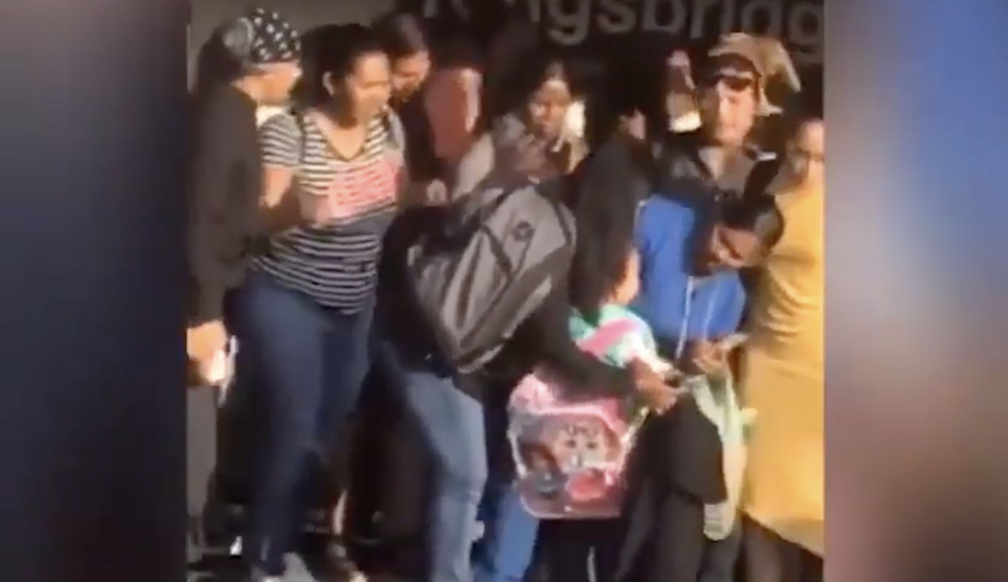 WATCH Bystanders save little girl after man holding her jumps in front